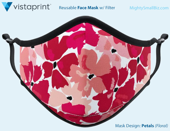 vistaprint face mask floral design
