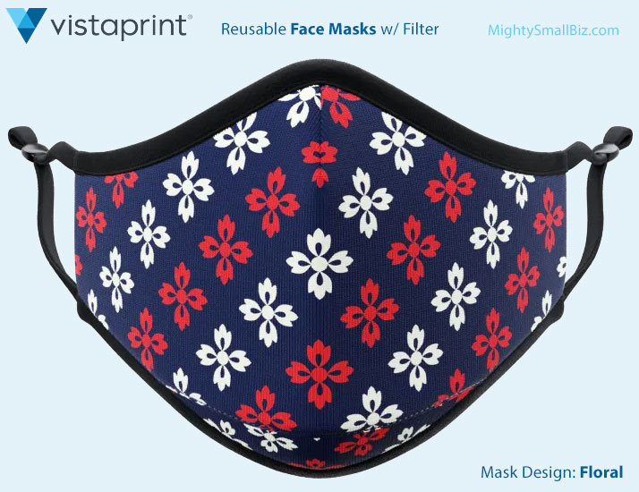 vistaprint face mask flowers design