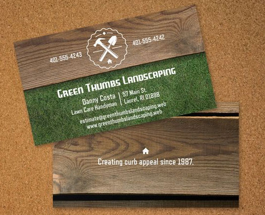 vistaprint landscaping business cards