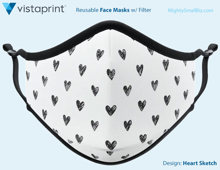 vistaprint mask design hearts